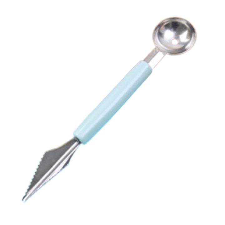 Feliator manual, Ultimar, cu doua fete, albastru, 17,5cm, pentru fructe
