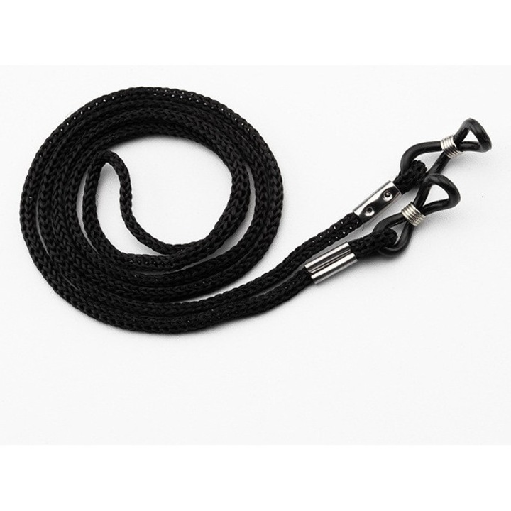 Snur pentru ochelari Ultimar, set 2 bucati, negru, 65cm