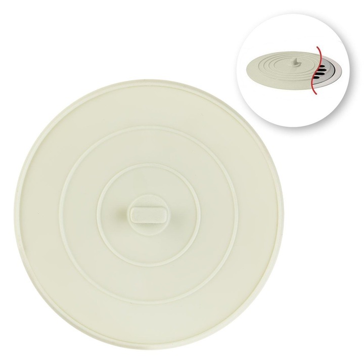 Szürke lefolyófedél ø12cm