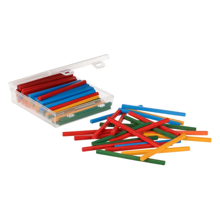 Betisoare scolare colorate din bambus 7.5cm - 100buc