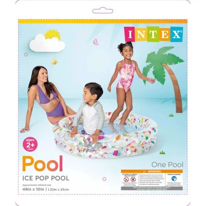 Intex Ice Pop felfújható medence, átlátszó, 122x25cm, 151 liter, 2 éves kortól