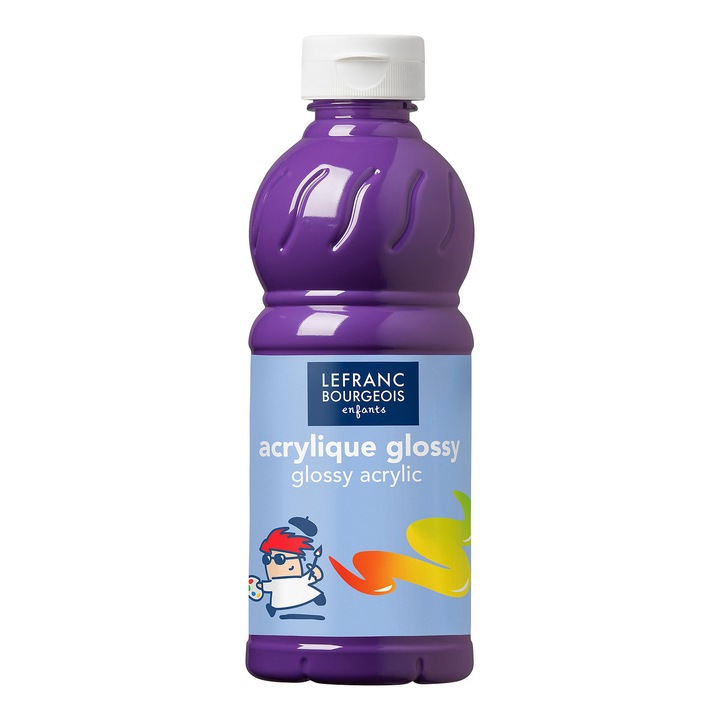 Culoare acrilica lucioasa, Lefranc & Bourgeois, violet 601, 500ml