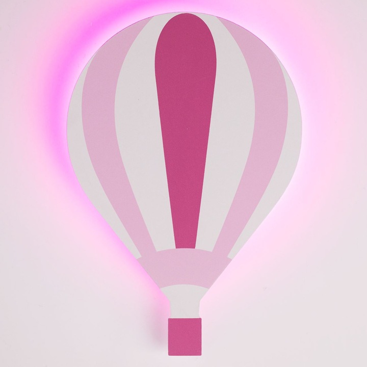 Rózsaszín LED-es rózsaszín vonalakkal ellátott lufi