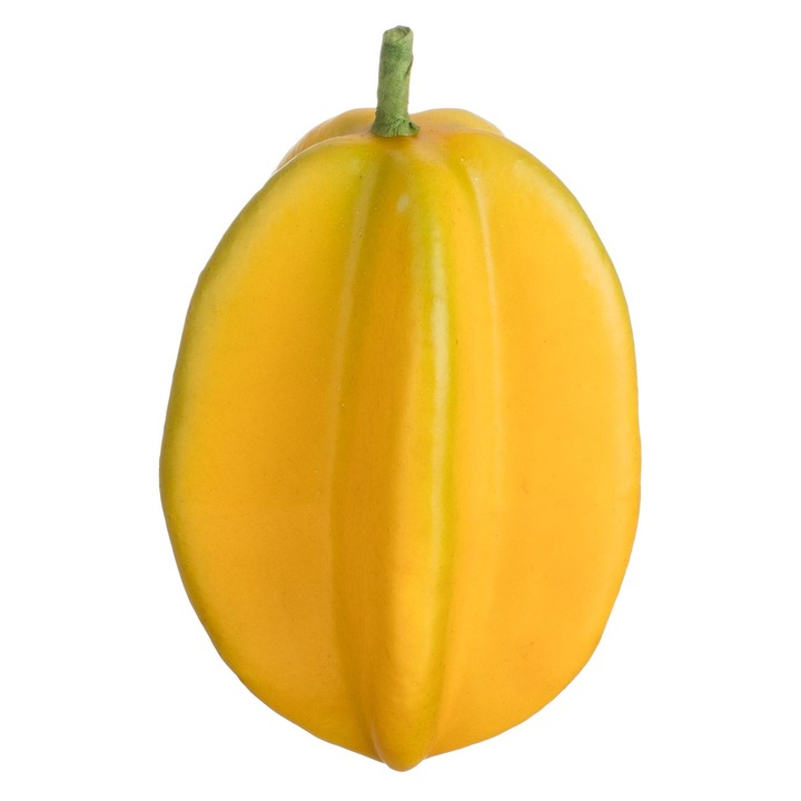 Изкуствен жълт плод карамбола 12 см