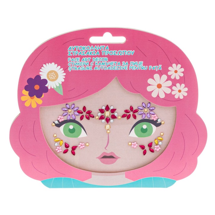 Strass-uri Autocolante pentru Fata Flori pentru Copii