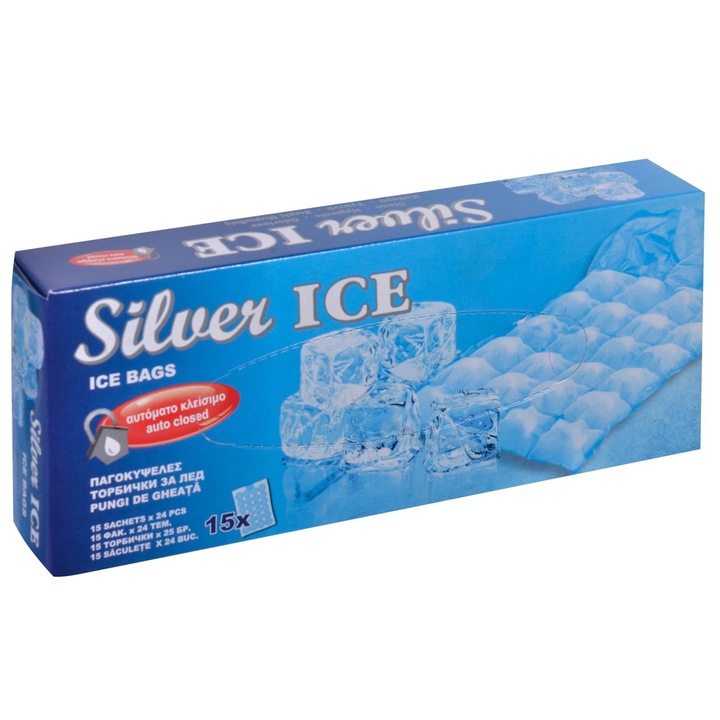 Pungi de gheata cu inchidere automata - 15buc
