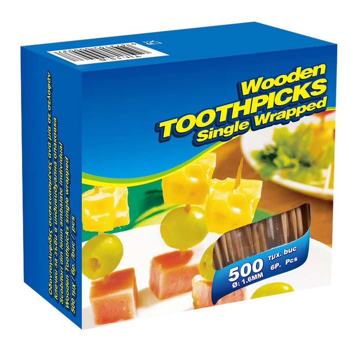 Дървени клечки за зъби - 500 бр.