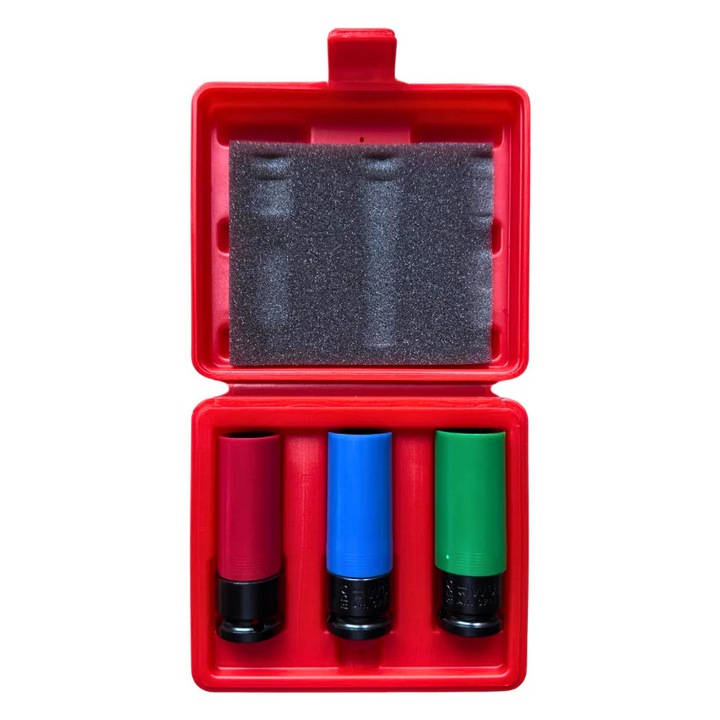 Set 3 chei tubulare de impact WURTH, prindere 1/2'' - 17mm, 19mm, 21mm