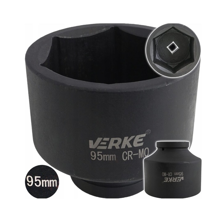 Cheie tubulara impact 95 mm, hexagonala, Verke