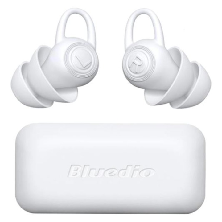 Set 2 dopuri de urechi Bluedio, silicon, 40dB, 2.4x1.9cm, etui inclus