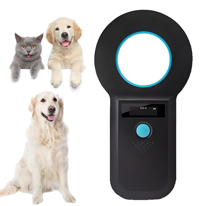 einnenffer állatchip-olvasó Bluetooth-szal, WiFi-vel, OLED kijelzővel, beépített EMID és FDX-B memóriával, kis méret, kutyák, macskák és füljelzők számára