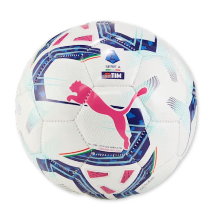 Minge fotbal PUMA Orbita Serie A Mini, alb/albastru, 46.5 cm