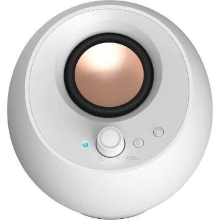 Boxe Creative Pebble Pro RGB Bluetooth Alb