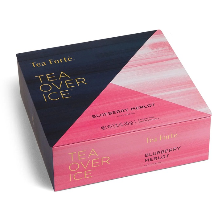 Ceai rece Blueberry Merlot, Tea Forte – Cutie cu 5 piramide de ceai rece