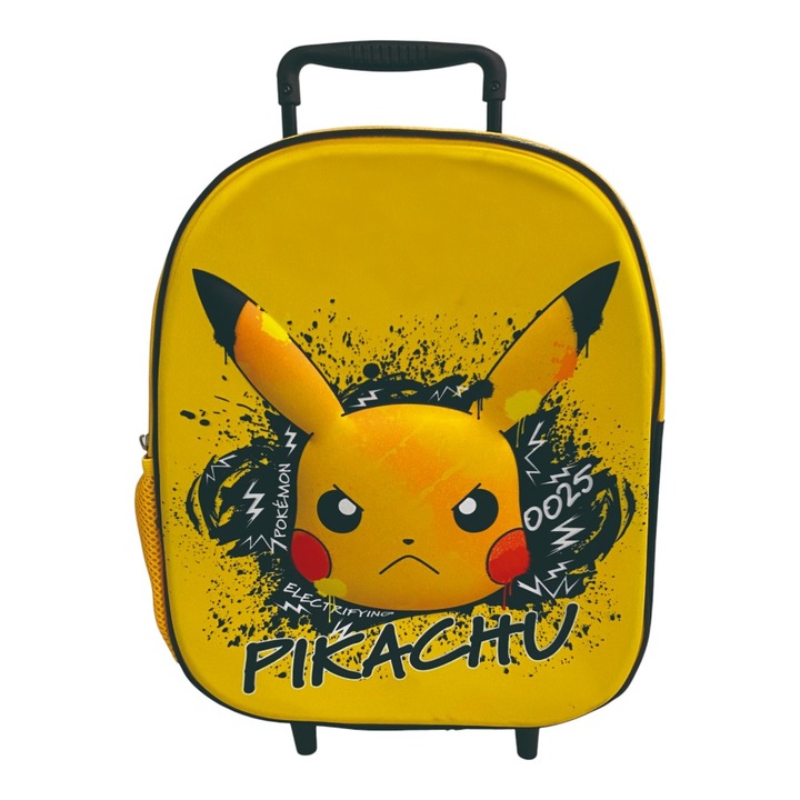 Troler 3D, 32x26x11cm, multicolor, bretele ajustabile si intarite, Happy, Pokemon