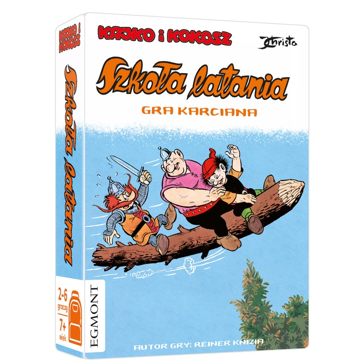 Kajko i Kokosz társasjáték, EGMONT, Repülőiskola, 55 kártya, 7 tábla, 2 zseton