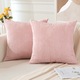Комплект от 2 калъфки за възглавници 50x50cm JOTOM с текстура на рипсено кадифе, невидим цип, меки декоративни калъфки за възглавници за дома, декоративни възглавници, розови