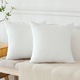 Комплект от 2 калъфки за възглавници 50x50cm JOTOM с текстура на рипсено кадифе, невидим цип, меки декоративни калъфки за възглавници за дома, декоративна възглавница, кремаво бяло