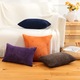 Комплект от 2 калъфки за възглавници 50x50cm JOTOM с текстура на рипсено кадифе, невидим цип, меки декоративни калъфки за възглавници за дома, декоративни възглавници, виолетово патладжанено