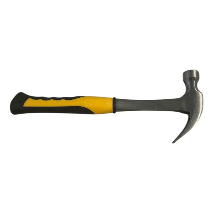 Ciocan pentru dulgherie cu gheare, otel, 340x140 mm, 975 grame, galben
