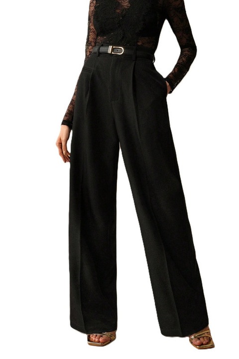 Pantaloni Dama, Eleganti, Talie Inalta & Croiala Dreapta, Negru