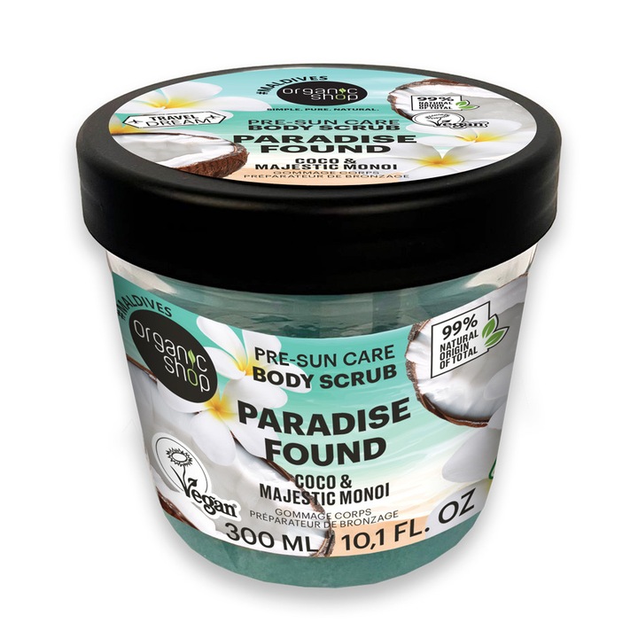 Organic Shop Paradise Found Coco és Majestic Monoi testradír 300 ml