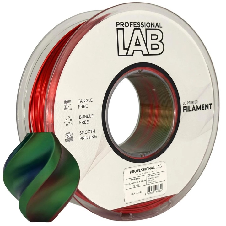 Filament Professional LAB, PLA, 1.75 mm 1 kg, többszínű