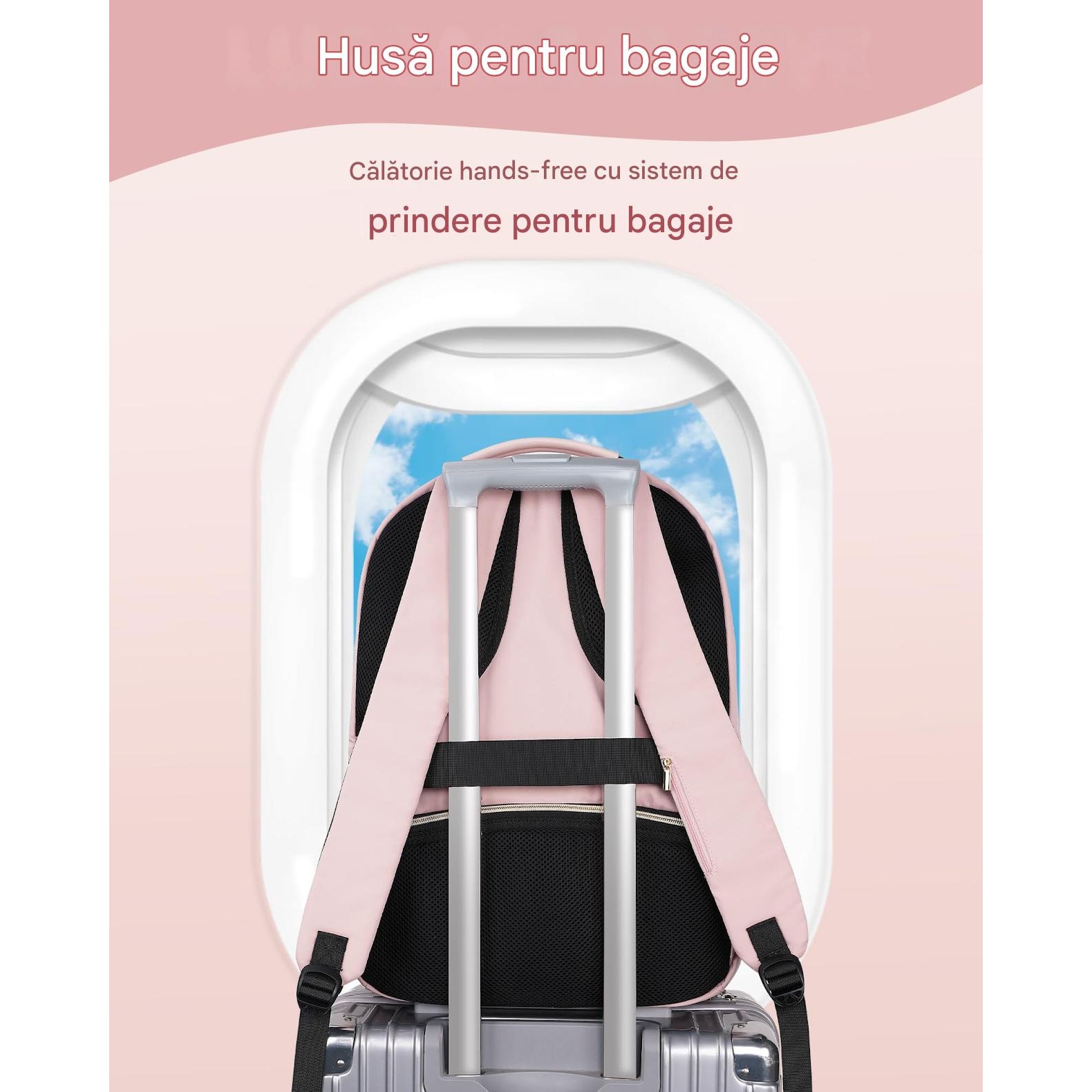 Geanta pentru laptop de 15.6 inch pentru femei Rucsacuri Matein 1367 Roz