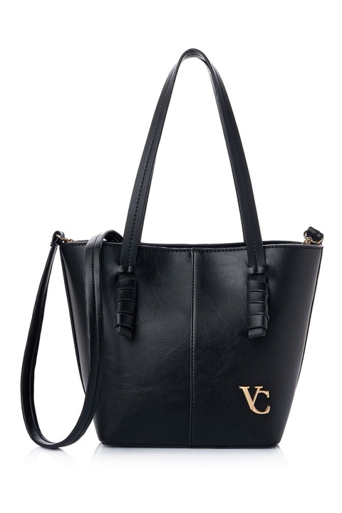 Geanta shopper Vince Camuto din piele ecologică, Negru, 23 x 30 x 14 cm