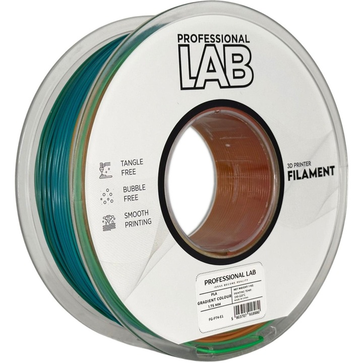 Filament, Profesional LAB, PLA, 1.75 mm, 1 kg, Multicolor