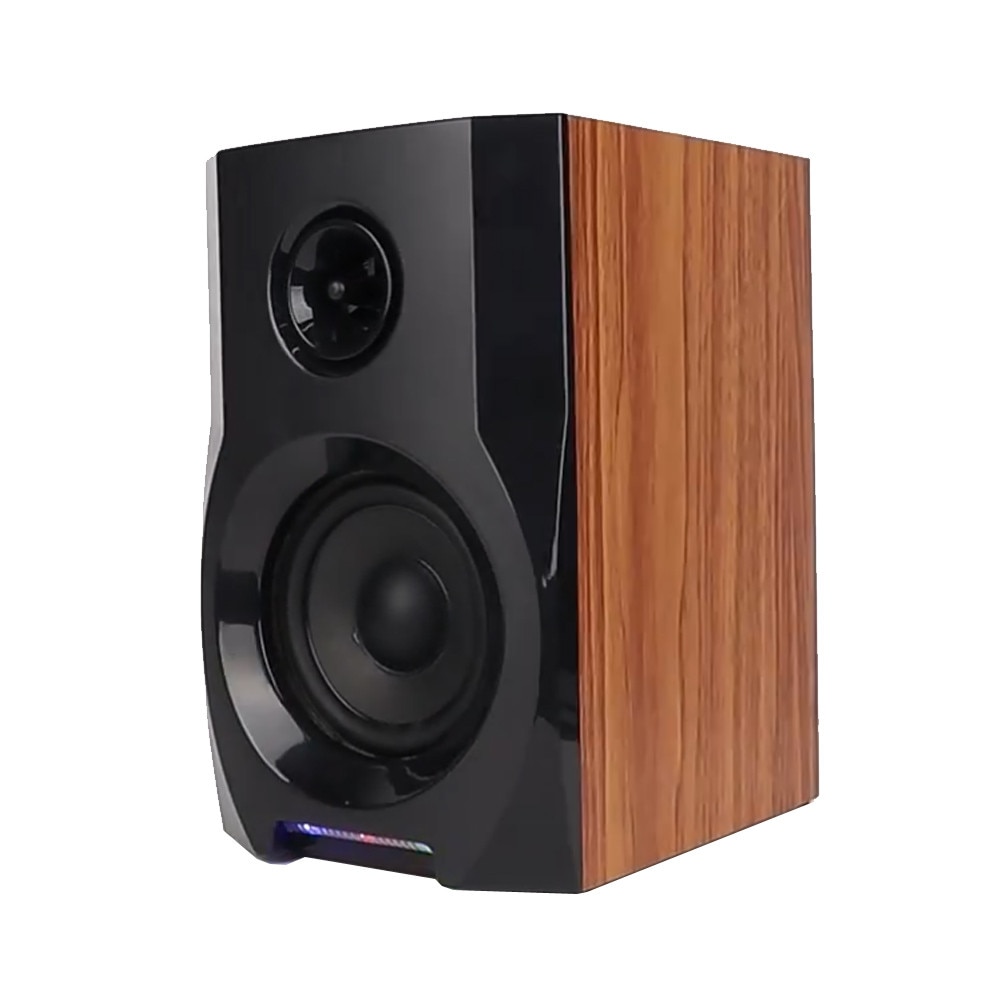 Boxa portabila Lemn BLUETOOTH V5.0 TWS, Microfon, Lumini RGB