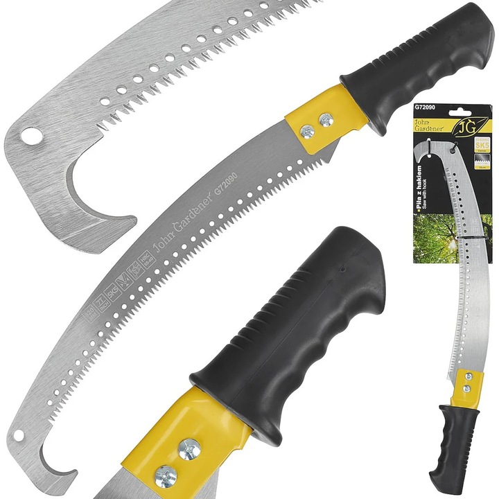 Fierastrau manual pentru gradina cu carlig SK5, lungime lama 32 cm, Geko G72090