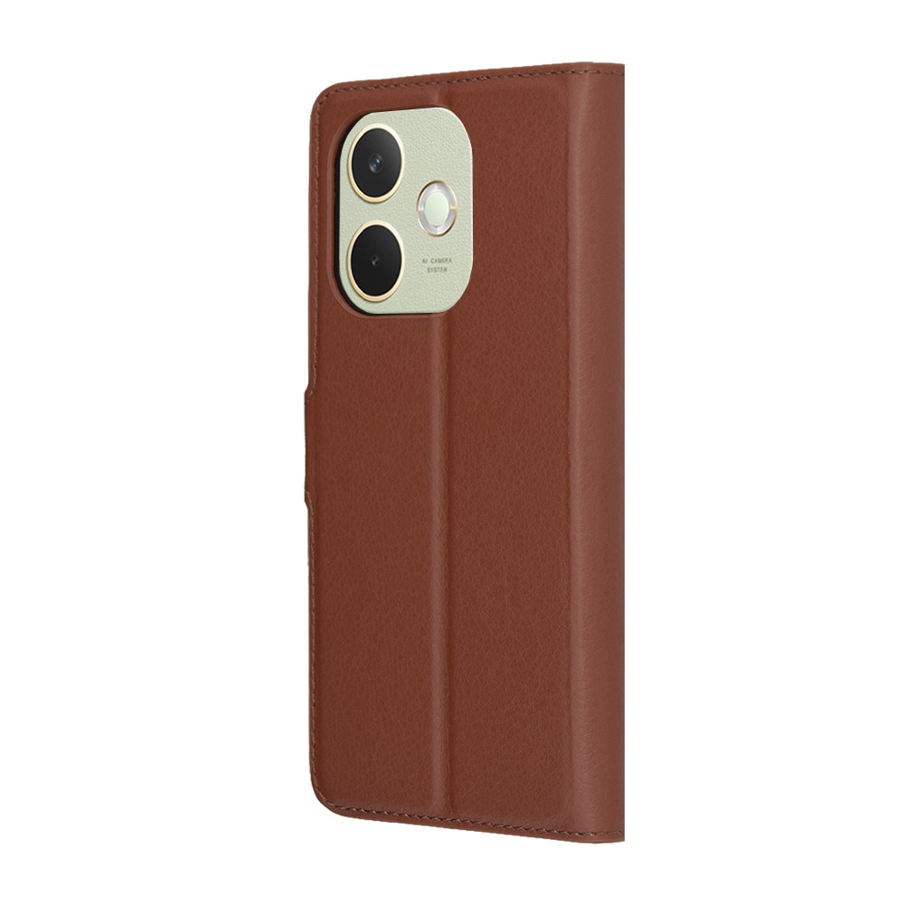 Husa pentru Oppo A5 Pro 5G tip carte cu inchidere magnetica compartimente pentru carduri si functie stand Maro