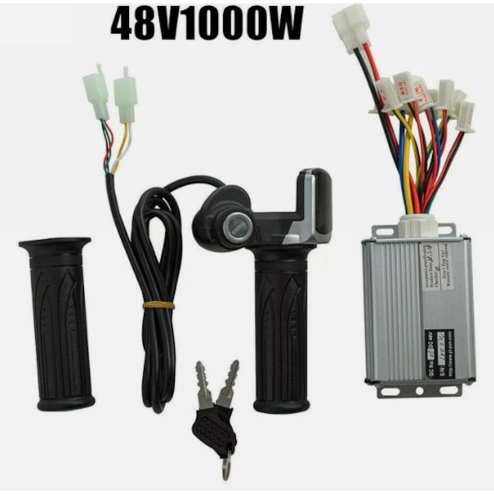 Контролер за скорост на електрическа тротинетка Enforose, постоянен чувствителен контрол, ергономичен дизайн, дисплей за батерия, 24/36/48V 1000W