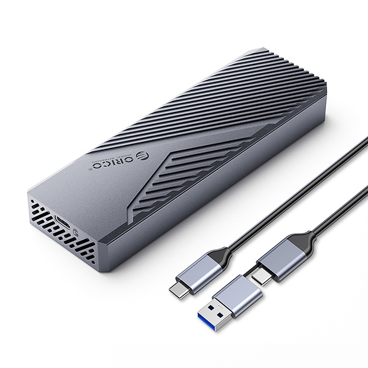 Carcasa pentru disc CNM2-G20 M.2 NVME USB-C 20Gb/s - Gri