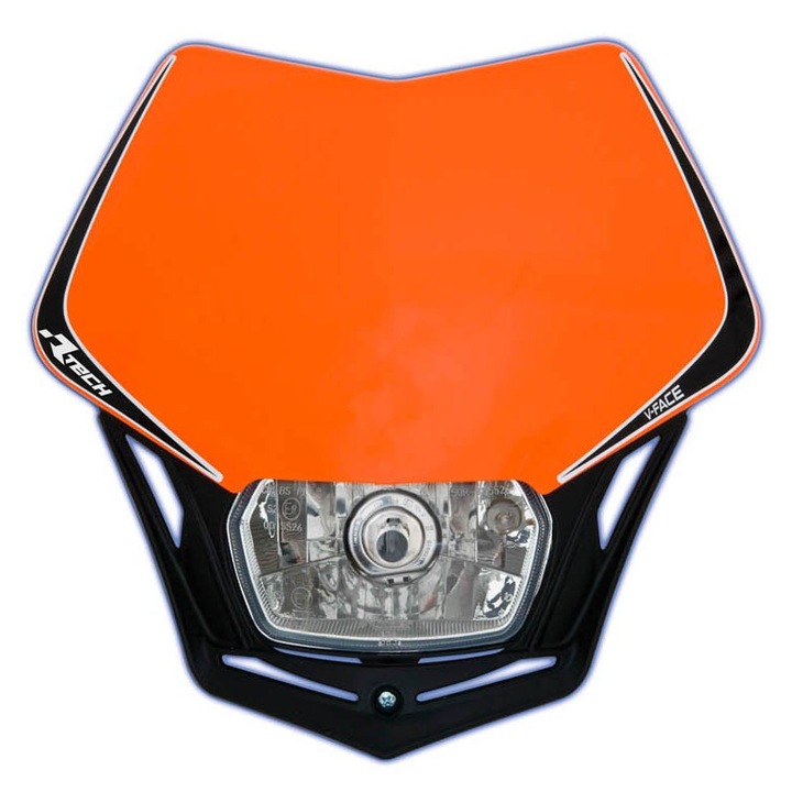 Lampa fata RaceTech V-Face negru portocaliu ATV-moto