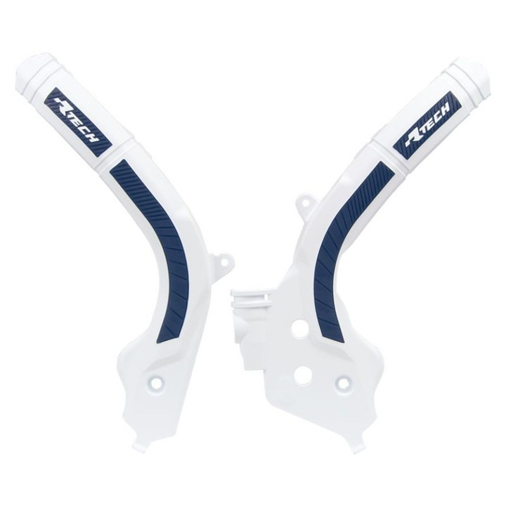 Set protectii cadru RaceTech bi-material alb, 125-501cc
