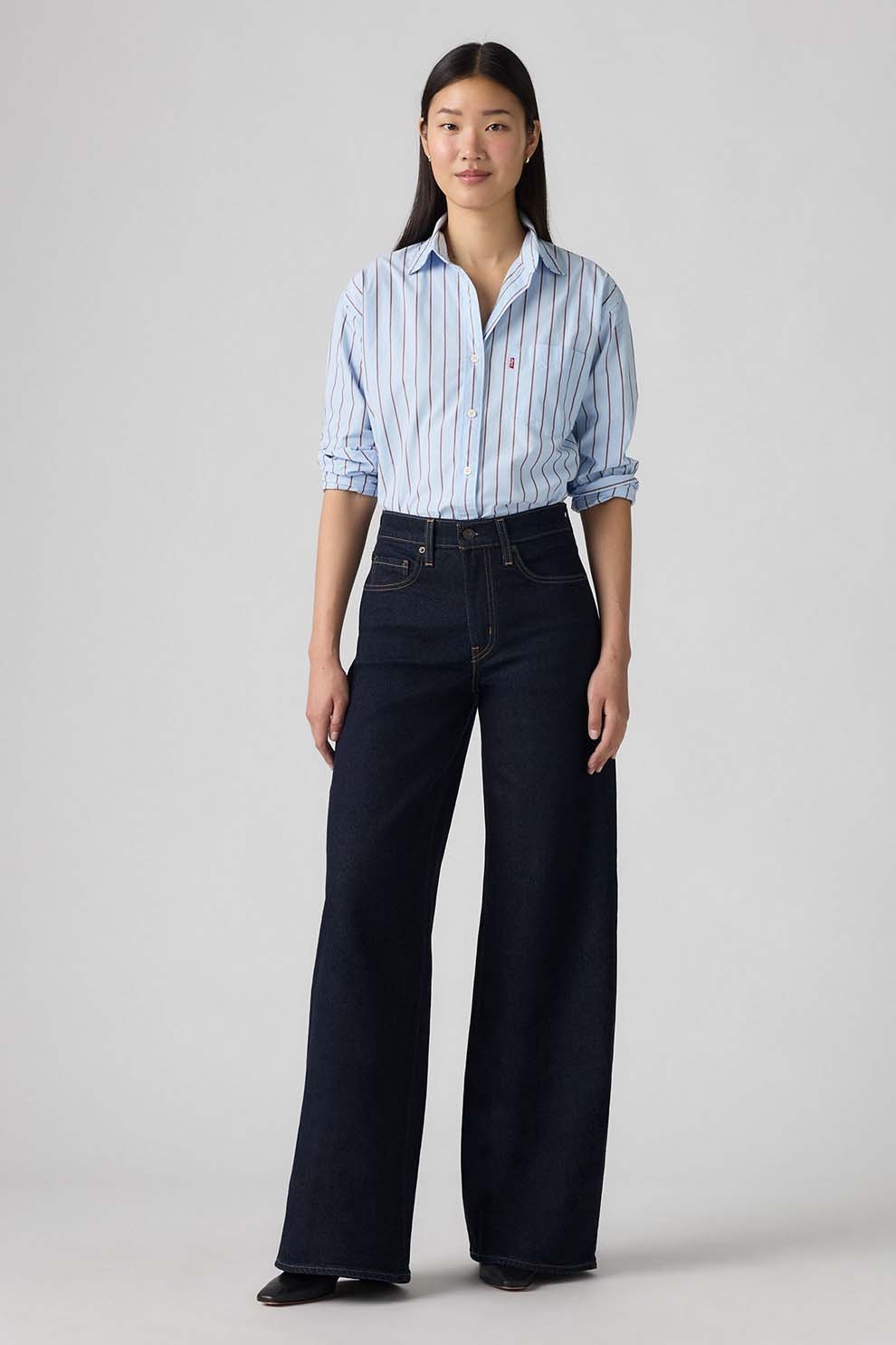 Levi's, Blugi cu croiala ampla si 5 buzunare, Albastru ultramarin