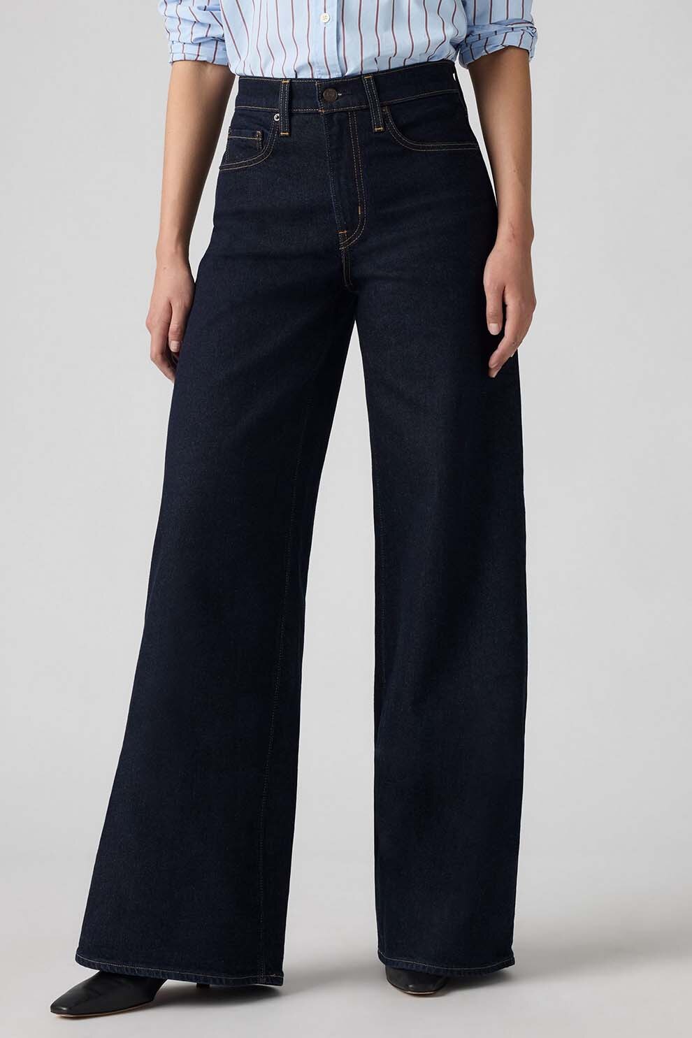 Levi's, Blugi cu croiala ampla si 5 buzunare, Albastru ultramarin