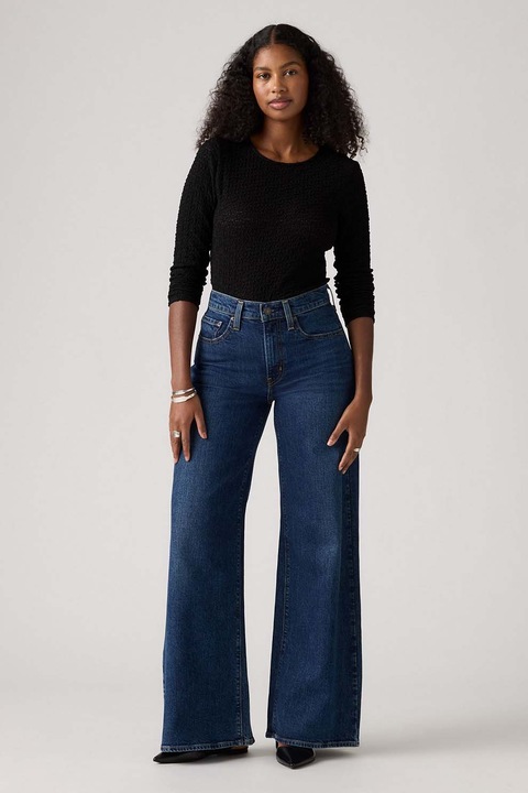 Levi's, Blugi cu croiala ampla si 5 buzunare, Albastru inchis