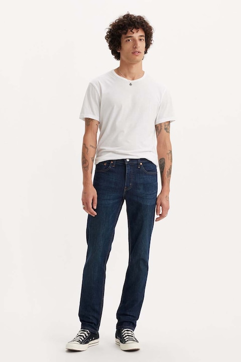 Levi's, Blugi slim fit cu talie medie 511™, Albastru inchis, Bleumarin, W31-L34