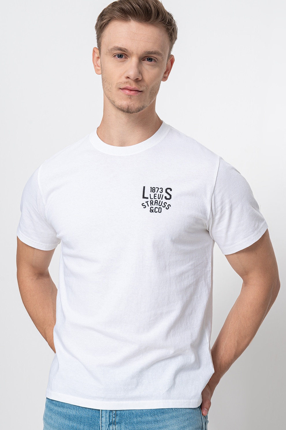 Levi's, Tricou lejer de bumbac, Bej deschis, XL