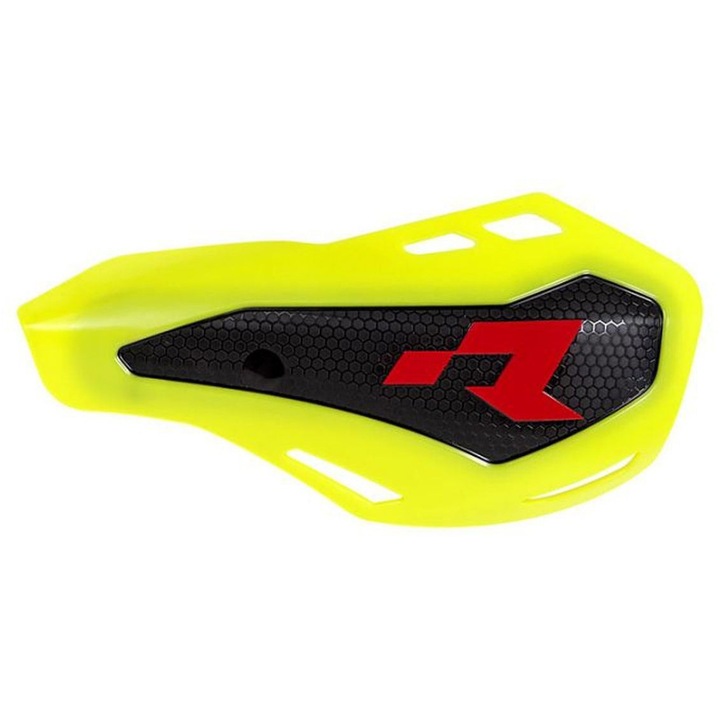 RACETECH (RTECH) РЪКОХРАНИТЕЛИ (КОРМИЛО) HP1 ФЛУЕСОТЪР ЖЪЛТ ЦВЯТ (С 2 ВИДА КОРМИЛО И ДРЪЖКИ)