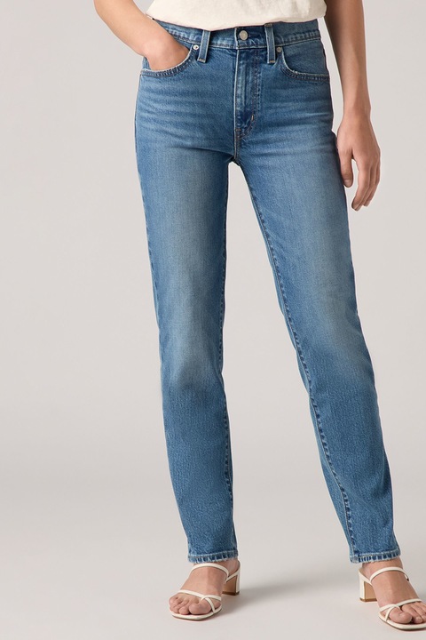 Levi's, Blugi slim fit 724™, Albastru petrol