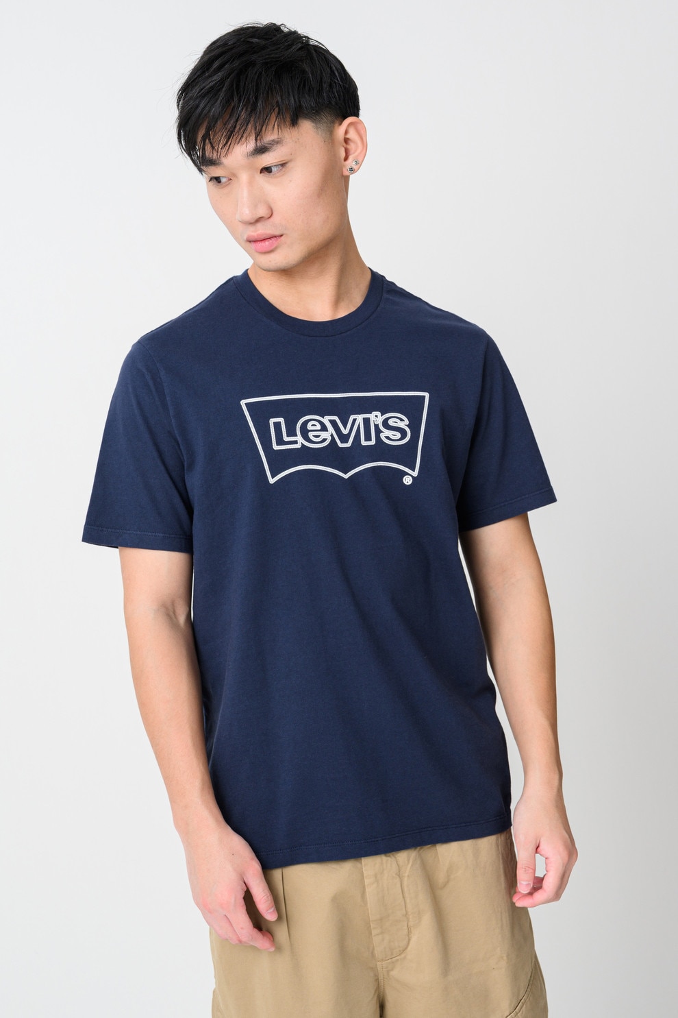 Levi's, Tricou cu imprimeu logo, Bleumarin, L