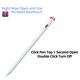 Stylus Pen iPad, Yulinland, pencil pentru tableta iPad Apple 2018-2025, Creion smart, Buton multifunctional, Incarcare wireless magnetica, Fara Lag, Afisaj Baterie, Penite anti-zgarieturi, Husa, Alb