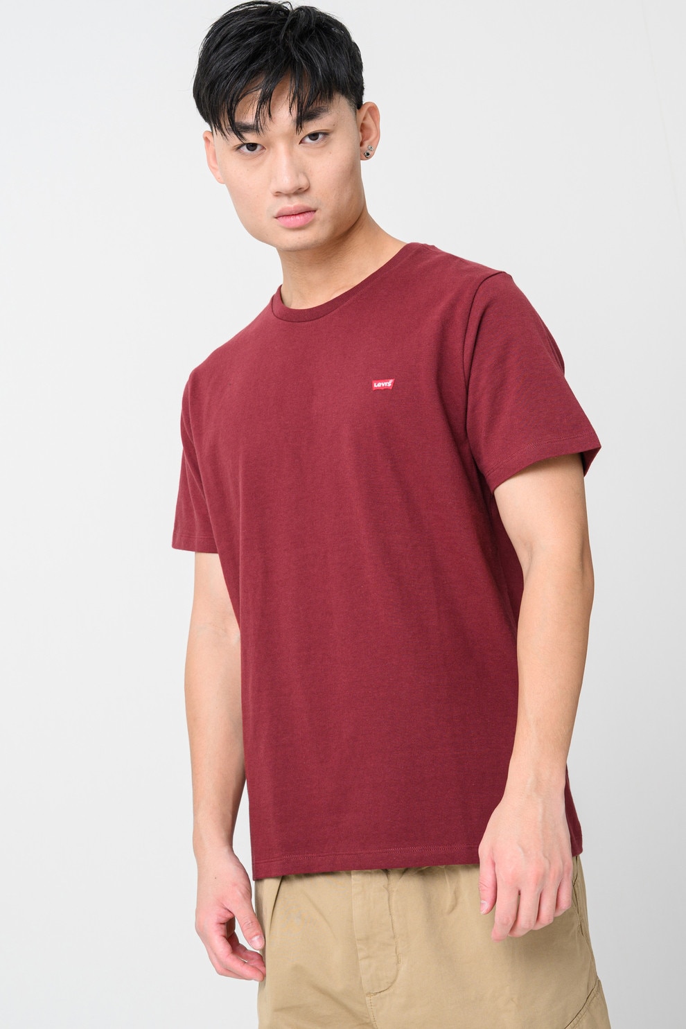 Levi's, Tricou cu decolteu rotund, Rosu, Violet tyrian, M