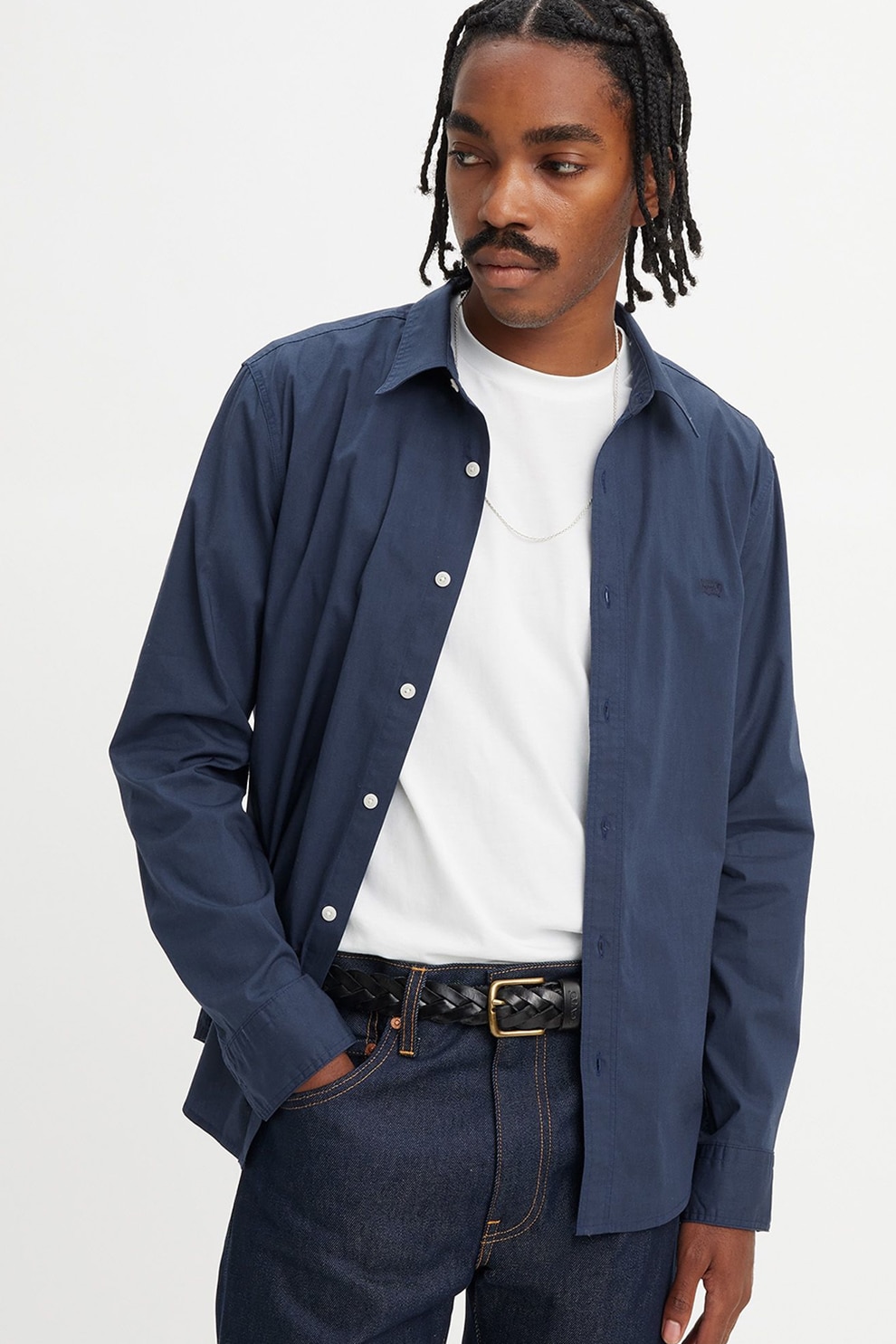 Levi's, Camasa uni slim fit, Bleumarin, M