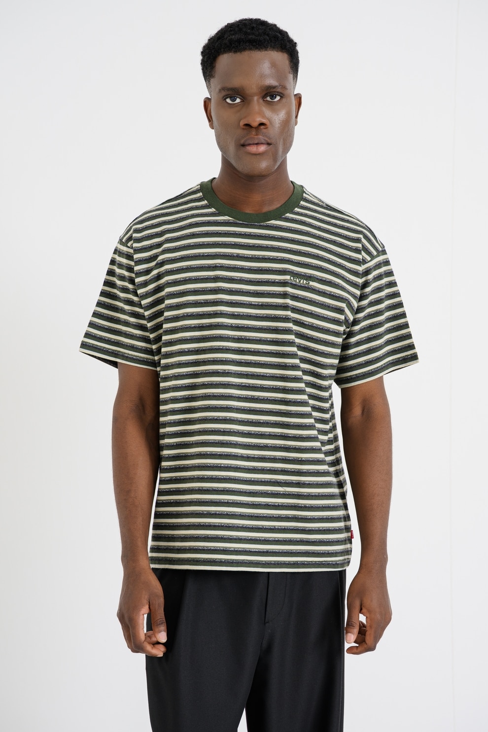 Levi's, Tricou lejer din bumbac Red Tab™, Gri, Alb murdar, Verde feriga, L