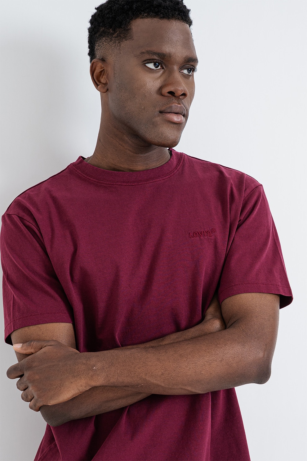 Levi's, Tricou lejer din bumbac Red Tab™, Rosu, Visiniu, S